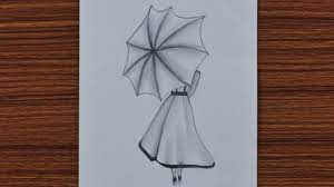 9 coloured pencil drawing tips for beginners. Easy Pencil Drawing For Beginners A Girl With Umbrella Step By Step Youtube