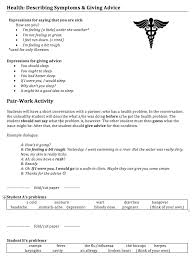 Magic vocabulary english vocabulary games and worksheets generator. Health Problems Describing Symptoms Giving Advice Speaking Activity