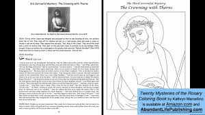 Sorrowful mysteries rosary coloring pages. Twenty Mysteries Of The Rosary Coloring Book Youtube