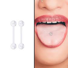 Invisible Clear Plastic Tongue Piercing Barbell. Transparent - Etsy