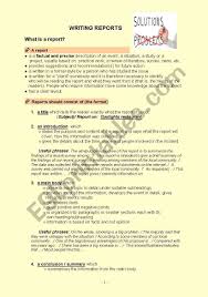 Writing Reports Esl Worksheet By Zvonka Rink In 2020 Report Writing Writing Skills Writing Worksheets