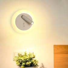 Led Round Rectangle Square Sector Wall Lamp With Spotlight Adjustable Metal Wall Mounted Reading Light In Warm White Beautifulhalo Com