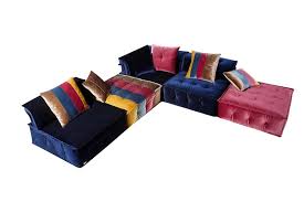 Colorful sectional cushions and throw pillows. Chloe Ultra Chic Fabric Sectional Lux Lounge Efr 888 247 4411