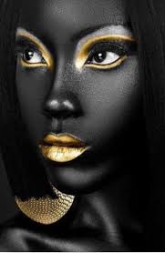 Artwork African Woman Art Black And White Black And Gold Black Women Art Female Art Face Art