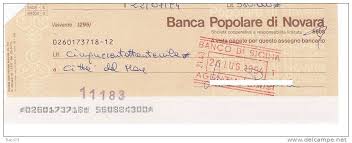 Banca popolare di sondrio cerca filiali/atm cerca chiudi. Unclassified Banca Popolare Di Novara Assegno Bancario