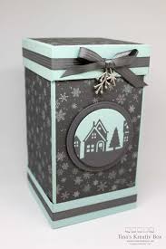 Grosse Weihnachtsverpackung Winterstadtchen Mit Produkten Von Stampin Up Weihnachtsverpackung Weihnachtsverpackungen Basteln Diy Geschenke Basteln