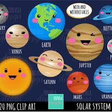buy 10 get 10 off solar system clipart commercial use planets vector graphics space clipart kawaii clip art digital images cl1024 2021 우주공간 유아 미술 우주