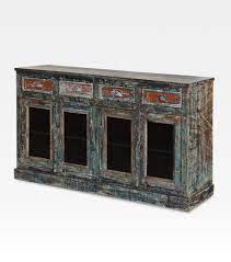 Credenza Indiana Shabby Con Vetri Legno Di Mango Cod 0020 0161 Indiana Arredamento Orientale Antiquariato