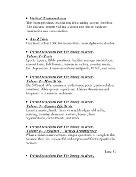 Mar 21, 2019 · try easy trivia questions for seniors with dementia to help keep those neural pathways moving. Activities Supply List