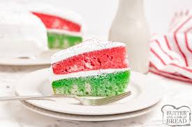 The cake is so moist and each bite is sure to impress. Christmas Jello Poke Cake Butter With A Side Of Bread