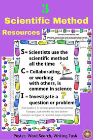 Scientific Method Poster Word Search And Writing Task Scientific Method Scientific Method Posters Writing Tasks