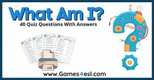 Competition and business go read full profile sport and competition go together. What Am I Quizzes 40 What Am I Quiz Questions With Answers Games4esl