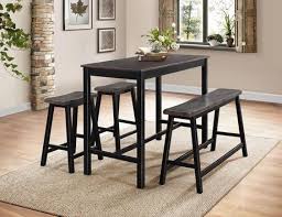 Topline Home Furnishings Visby 4 Pc Counter Height Dining Set Brown Counter Height Dining Sets Home Furnishings Dining Set