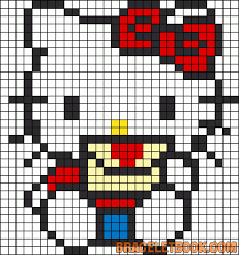 Alpha Friendship Bracelet Pattern 5108 Braceletbook Com Hello Kitty Crochet Unicorn Cross Stitch Pattern Beaded Cross Stitch