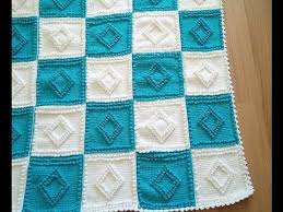 Tig Ve Tunus Isi Birlesimi Mavi Beyaz Battaniye Yapilisi 2 Youtube Crochet Square Blanket Baby Blanket Crochet Pattern Granny Square Crochet Pattern