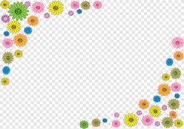 Bunga memang sangat indah dan aromanya juga harum! Graphy Illustration Colored Flowers Border Border Frame Png Pngegg