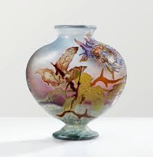 Ce Sac Contient Emile Galle 1846 1904 La Passiflore Ca 1895 Vase Parlant De Forme Balustre La Panse Apla Glass Art Art Nouveau Design Vintage Art Glass