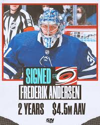 On the opening day of free agency, the carolina hurricanes and toronto maple leafs have swapped goalies. Igfnzj8bdix1xm