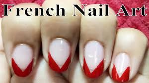 Cute French Nail Polish Design Ideas At Home For Short Nails Youtube