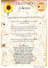 Santa sara is on facebook. Menu Of Trattoria Le Romane Restaurant Fiumicino Reviews And Ratings