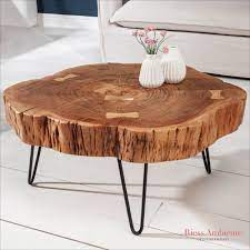Mit seinem format von ca. Handgearbeiteter Baumstamm Couchtisch Goa 80cm Akazie Hairping Legs Couchtisch Baumstamm Holzscheibe Tisch Baumscheiben Tisch