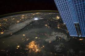 Esa Astronaut Paolo Nespoli From On Board The International Space Station Earth At Night Earth From Space Earth Photos