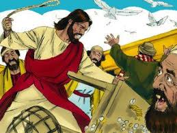 Jesus Overturned The Tables Of The Corrupt Money Changers He Overturned The Benches Of Those Selling Doves Sli Jesus Cleanses The Temple Jesus Illustration