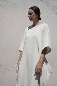 Black Crane Quilted Box Dress In Cream Oroboro Store Brooklyn New York Dresses Black Crane Sartorial