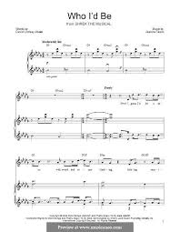 Who I D Be From Shrek The Musical By J Tesori On Musicaneo Musicals Shrek Piano Sheet Music