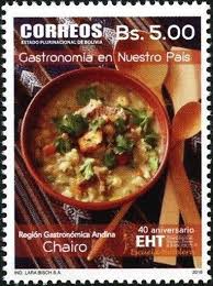 Marka Chairo Boliviya Bolivian Gastronomy Col Bo 2016 03 Gastronomie Bolivie Philatelie