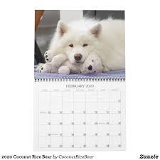 2020 Coconut Rice Bear Calendar Zazzle Com Calendar Shop White Elephant Gifts Coconut Rice