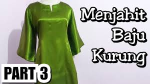 Moga tutorial ini dapat membantu kawan2 yang baru nak mencuba menjahit baju kurung. Cara Menjahit Baju Kurung Bahan Satin Part 3 Youtube