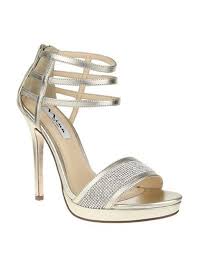 Lord Taylor Light Gold 4 High Heel Sandals On Clearance For 29 70 With Images Wedge Wedding Shoes Bride Shoes Bridesmaid Shoes