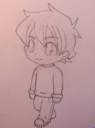 Anime guy drawing step step. Next Draw The Two Ears And His Hair Description From Dragoart Com I Searched For This On Bing Com Imag Easy Chibi Drawings Anime Drawings Boy Chibi Drawings