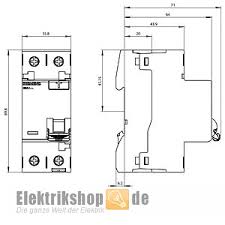 Siemens 5sv3312 6 Fi Schutzschalter 25a 30ma 2p Elektrikshop De