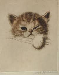 Meta Pluckebaum 1876 1945 German Kitten Drawing Cat Artwork Cats Illustration