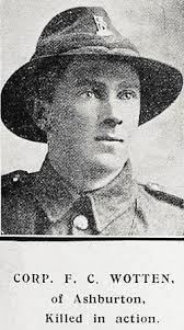 Rfn. Frank Cecil Wotten (1893-1917): homenaje de Find a Grave