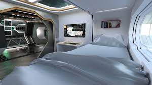 Spaceship Crew Room 3d Models And 3d Software By Daz 3d Futuristic Bedroom Spaceship Interior Home Room Design
