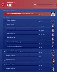 Fortnite Season 9 Battle Pass Tier 1 Rox Skin All Challenges