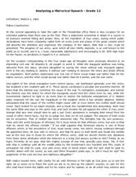 Analyzing A Historical Speech Grade 12 A Printable From Help Teaching Speech Help Teaching Teaching