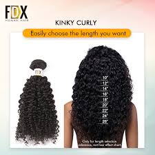 Fdx Brazilian Kinky Curly Hair With Closure Remy Human Hair
