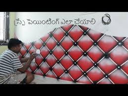  Wall Art Painting Interior Bedroom Design For Background Youtube Spray Paint Wall Diy Spray Paint Creative Wall Painting