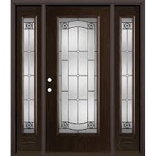 Maybe you would like to learn more about one of these? Masonite Elan 64 In X 80 In Fiberglass Full Lite Right Hand Inswing Walnut Stained Prehung Single Front Door With Sidelights With Brickmould In The Front Doors Department At Lowes Com