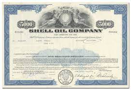 Shell Oil Company Shell Oil Company Oil Company Stock Certificates