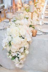 Inside Weddings Floral Table Runners Wedding Floral Runner Wedding Flower Runner Wedding