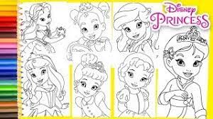 Come and learn colors with princess lollipop!! Disney Princess Toddlers Belle Cinderella Aurora Ariel Coloring Pages For Kids Youtube