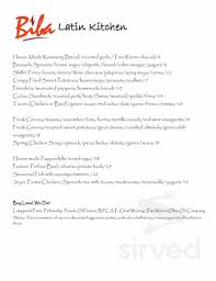 Biba Menu In Beaver Pennsylvania Usa