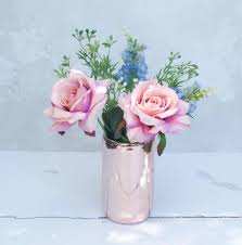 Peony, daisy, hydrangea and carnation: Rose Gold Flowers In Vase Novocom Top