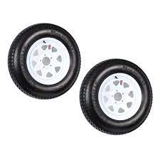 2 Pack Trailer Tire On Rim St205 75d15 205 75 D 15 In Lrc 5 Hole White Spoke Walmart Com In 2021 Trailer Tires Truck Rims And Tires Truck Rims