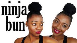 Black braided bun updo hairstyle. Top Knot Ninja Bun Natural Hairstyles For Black Women Youtube